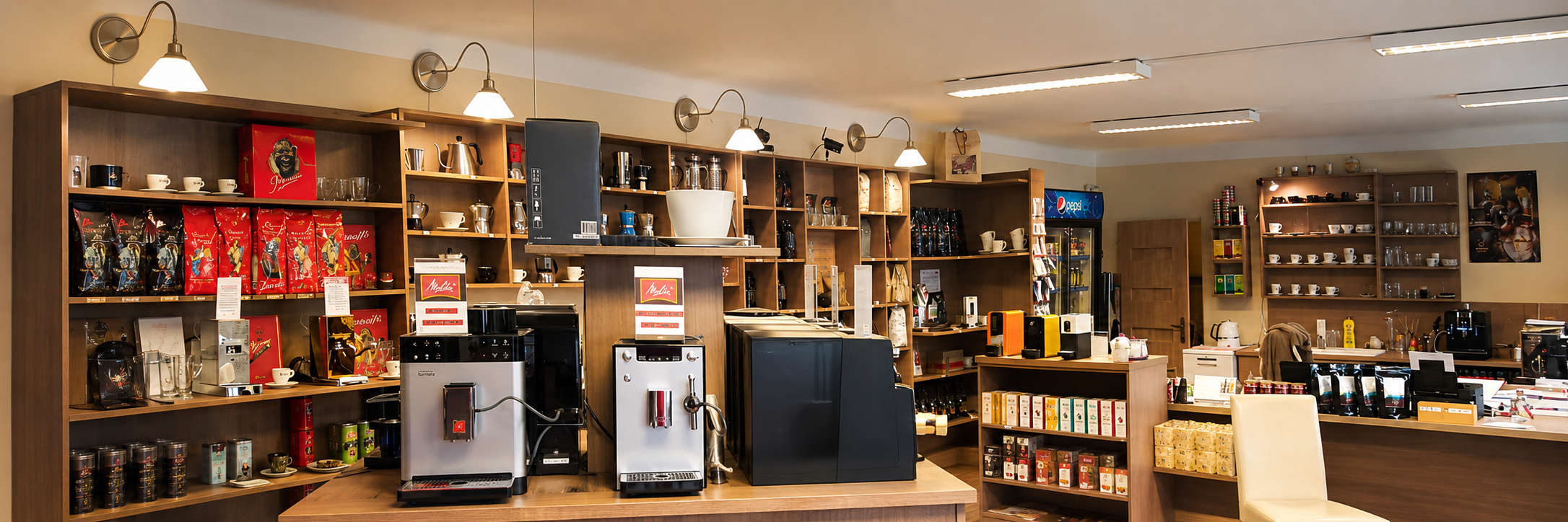 Prodejna KAFE CENTRUM v Šumperku – kávovary, káva a doplňky